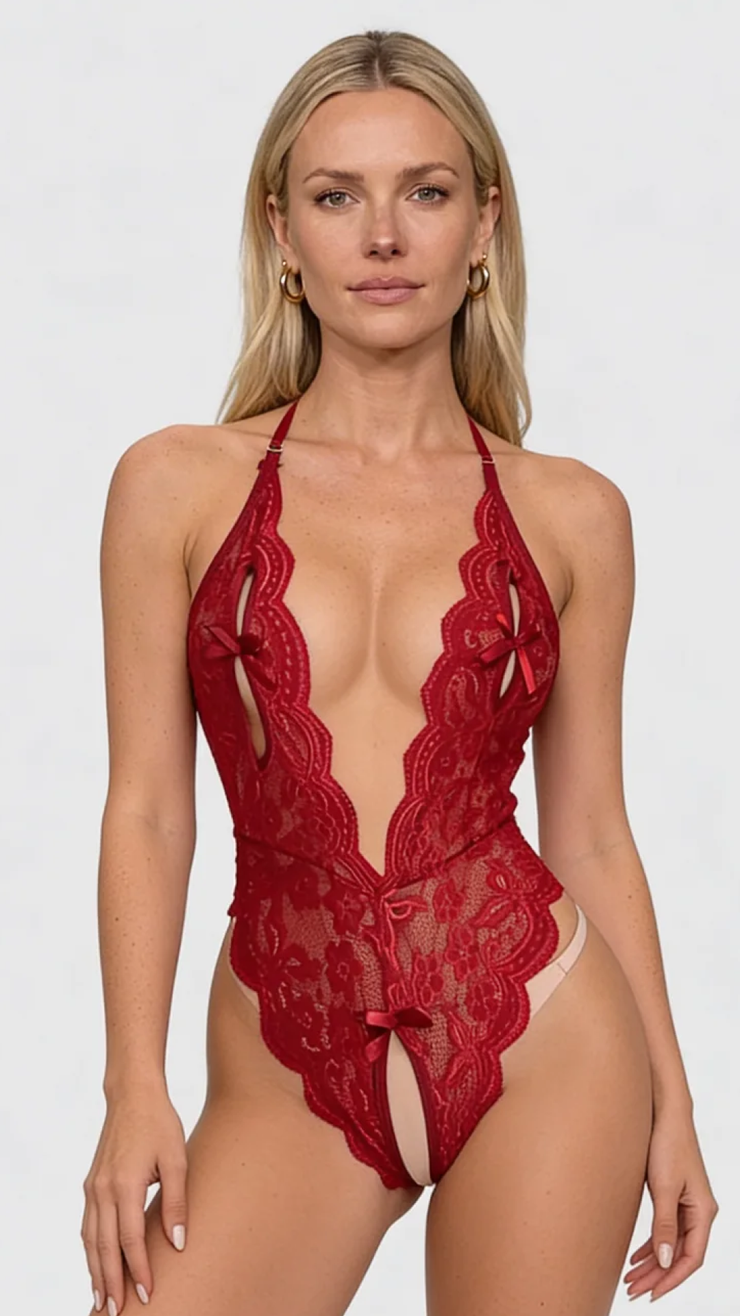 Lila body brodé ajusté avec fermeture à pressions