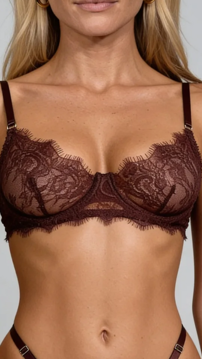 Cynthia ensemble 2 pièces en dentelle fleurie