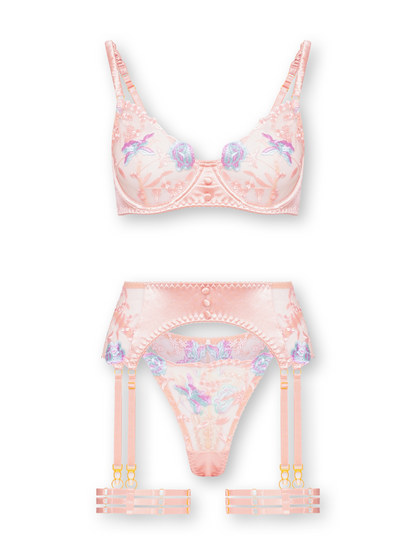 Naya ensemble 3 pièces push-up avec porte-jarretelles
